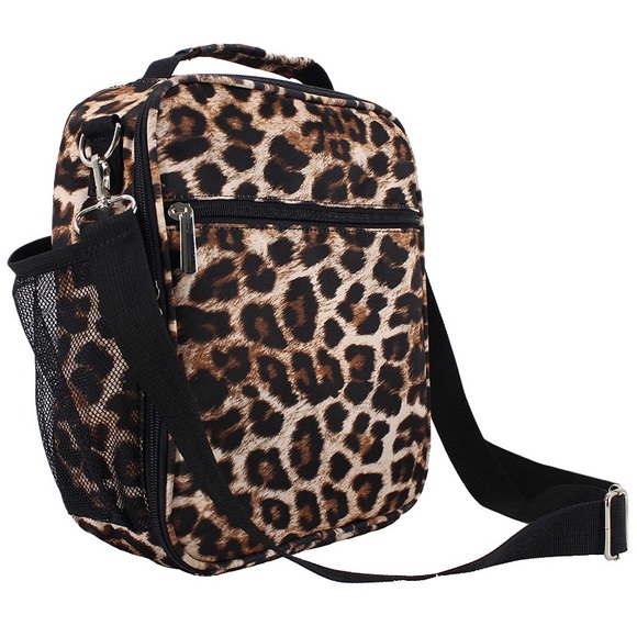 Accessories - Leopard print insulated lunch tote